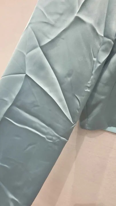 Marella - Light Blue Flare Sleeve Bolero Size: S