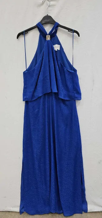 Phase Eight - Cobalt Karina Leopard Maxi Dress - Blue Size: Uk14
