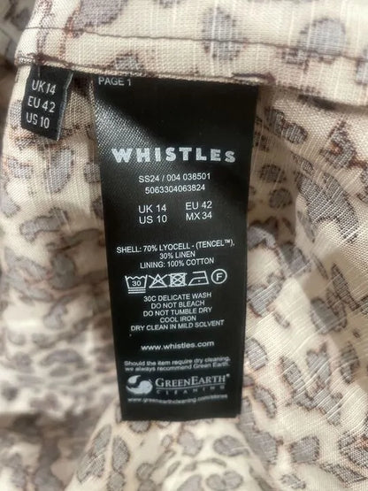 Whistles - Multi Marble Spot Veda Midi Dress Size: Uk 14