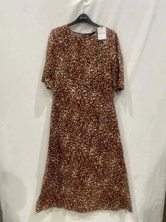 Whistles - Multi Marble Spot Veda Midi Dress Size: Uk 14