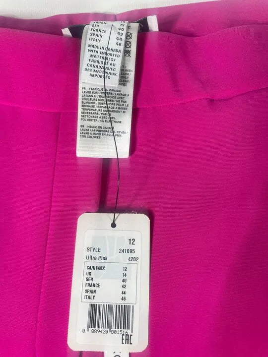 Joseph Ribkoff - Pink Wide Leg Trousers Size: Uk 14