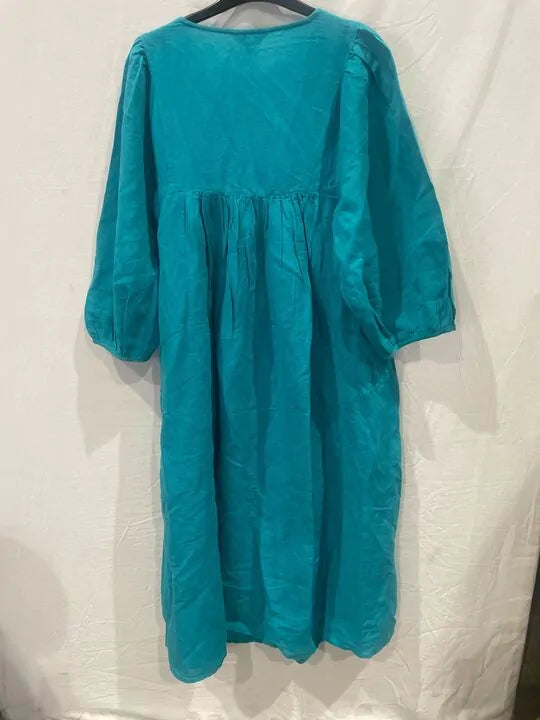 Whistles - Turquoise Gloria Linen Blend Dress Size: Uk 12 deal !!