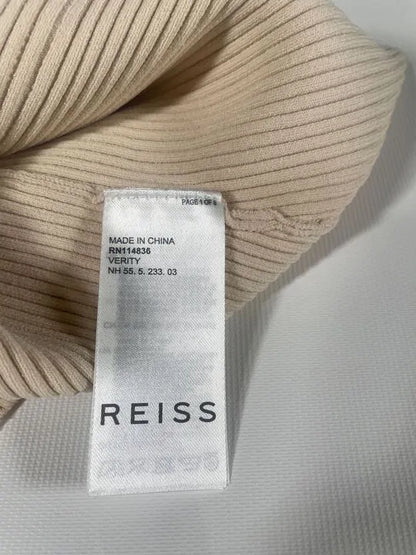 Reiss - Nude Verity Ribbed Vest Size: Large