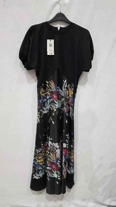 Ted Baker - Black Maulina Ponte Dress With Midi Skirt Size: Uk 10 deal !!