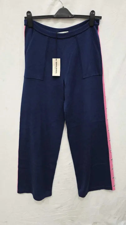 Sonia Rykiel - Navy Pink Stripe Studs Trouser Size: Medium deal !!