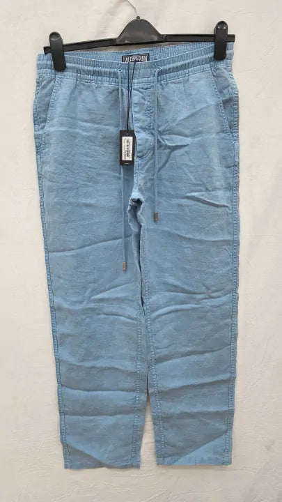 Vilebrequin Blue Pacha Linen Trousers Size: Medium