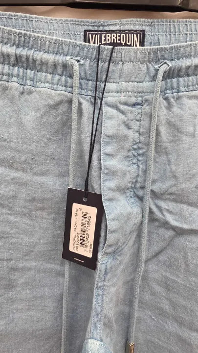 Vilebrequin Blue Pacha Linen Trousers Size: Medium