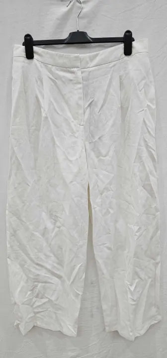 Phase Eight - White Bianca High Rise Linen Trouser - Cream Size: Uk16