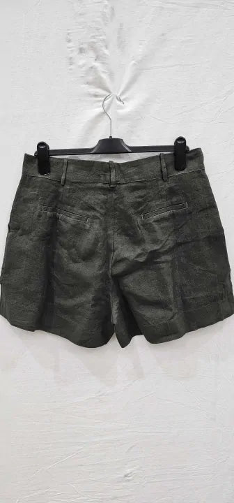N°· Eleven - Olive Linen Tailored Short - Green Size: L