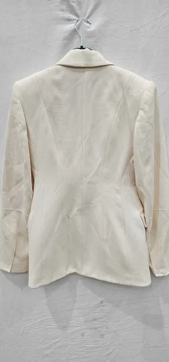 Mango X Victoria Beckham - Cream Tailored Blazer - Beige Size: S