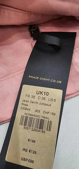 Phase Eight - Pink Jarah Denim Jumpsuit - Pink Size: Uk10