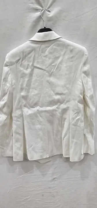 Reiss - White Hollie Linen Blend Blazer - White Size: Uk8
