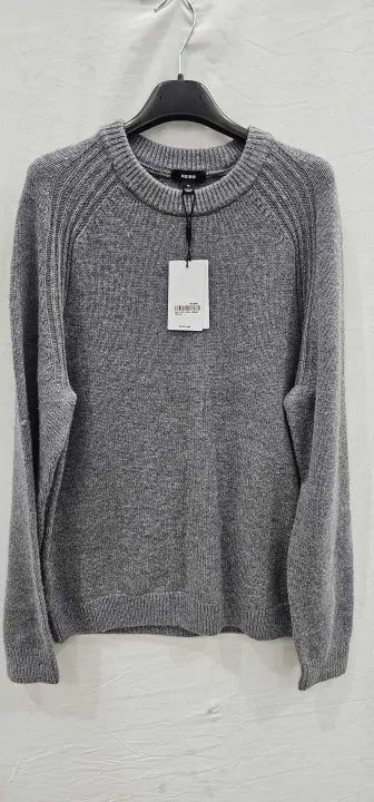 Reiss - Grey Cloud Seam Detail Wool Blend Jumper - Grey Size: M