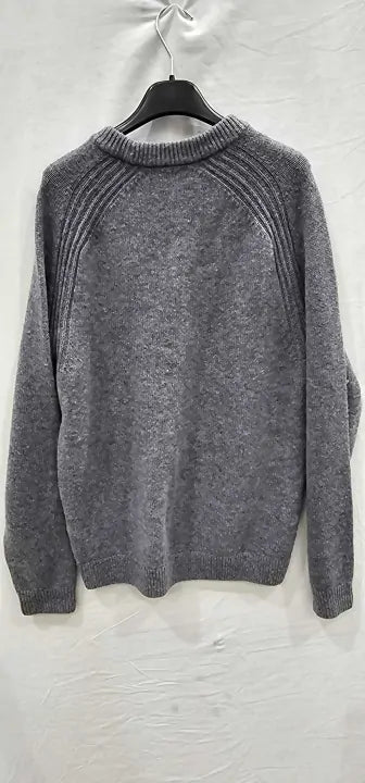 Reiss - Grey Cloud Seam Detail Wool Blend Jumper - Grey Size: M