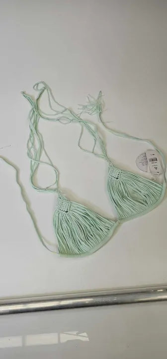 Pq-azu-760r-l-blue-blue Azura Mila Triangle Bikini Top-blue Size: L