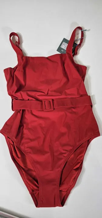 Panache - Red Serena Square Neck Suit - Red Size: 36Dd