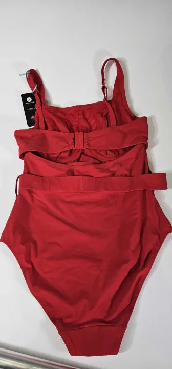 Panache - Red Serena Square Neck Suit - Red Size: 36Dd