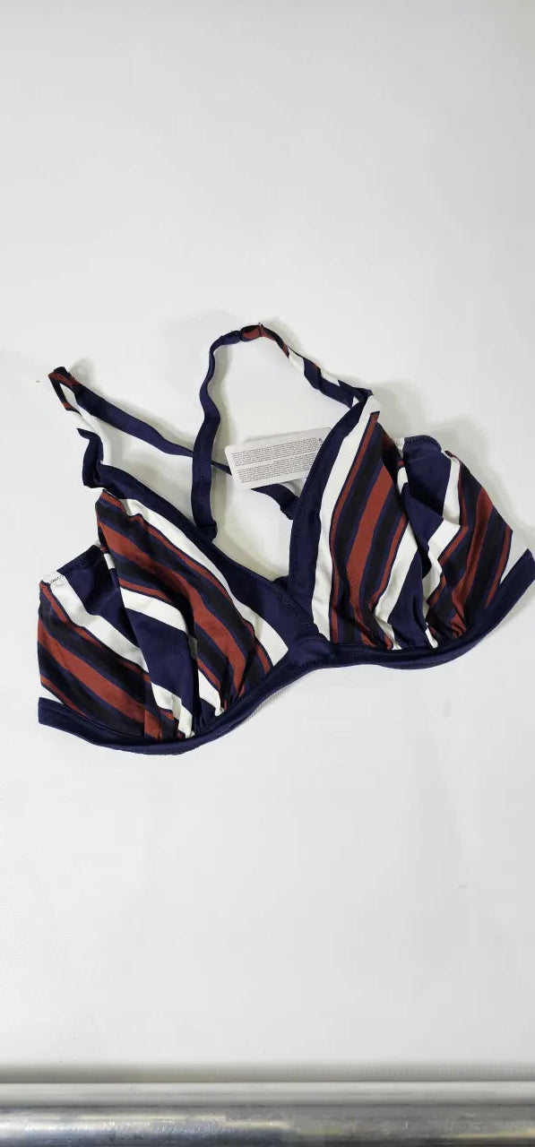 Fantasie - Navy Ocean Cove Plunge Bikini Top - Multi Size: 36Ff