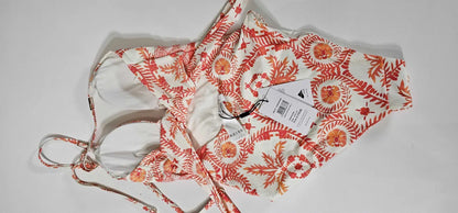 Reiss - Cream Leonora Printed Swimsuit - Cream Size: Uk8