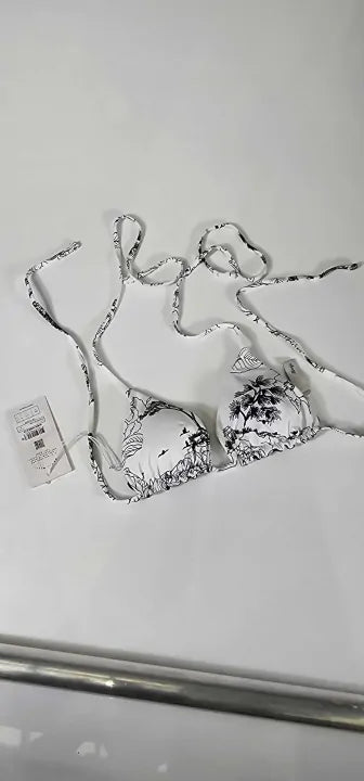 Maaji - Black & White Bikini Top - White Size: S