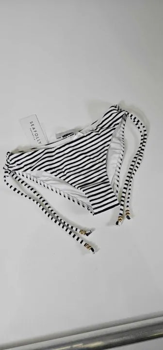 Seafolly - Isla Palm Tie Side Pant - White Size: Uk10
