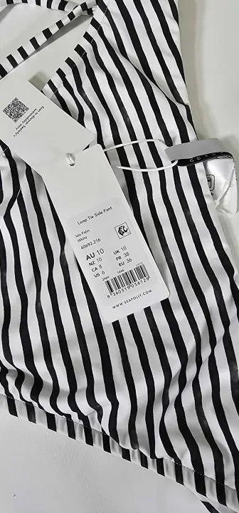 Seafolly - Isla Palm Tie Side Pant - White Size: Uk10