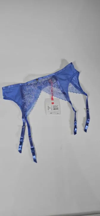 Panache - Valentina Luxe Suspender Briefs - Blue Size: 14