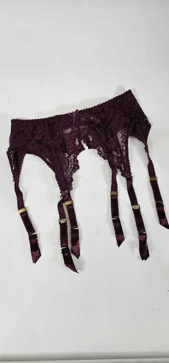 Dita Von Teese - Burgundy Cora Suspender Belt - Multi Size: M