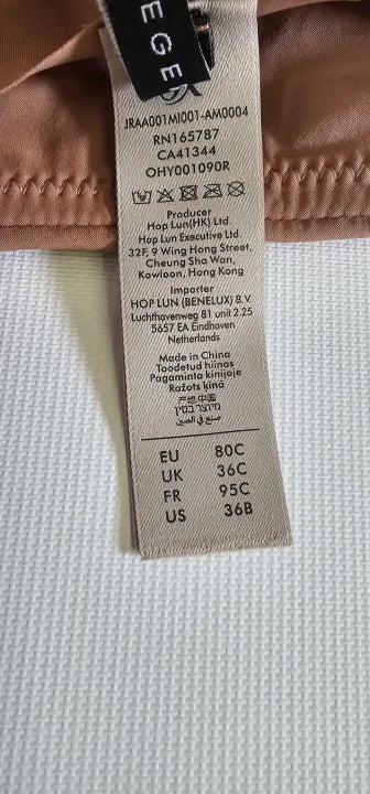Janet Reger - Barely Decent Multiway Bandeau Bralette Amber - Orange Size: 36C