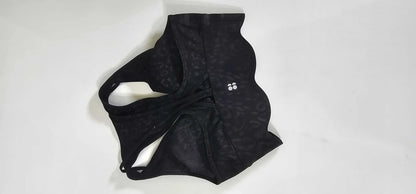 Sweaty Betty - Power Contour Plunge Bra - Black Leopard Emboss Print - Multi Size: Xs
