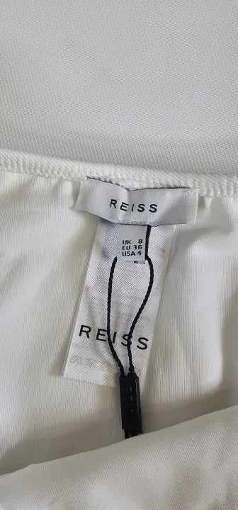 Reiss - White Iris Button Detail Bikini Bottoms - White Size: Uk8