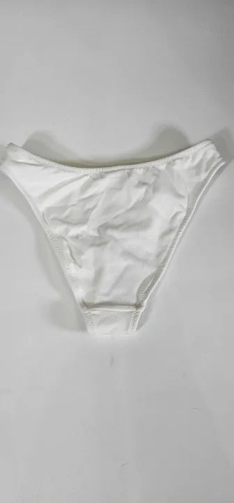 Reiss - White Iris Button Detail Bikini Bottoms - White Size: Uk8