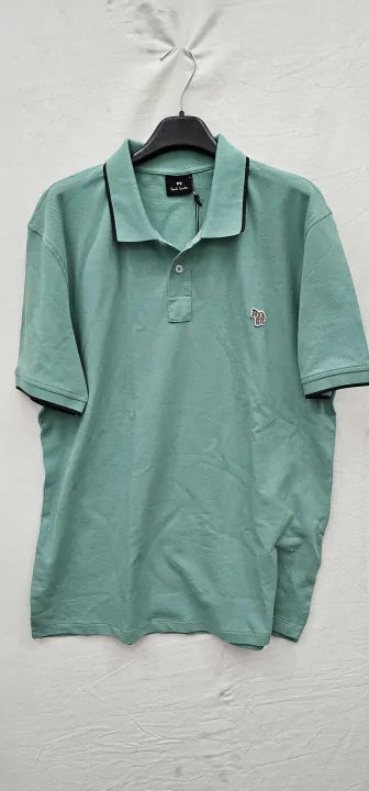 Paul Smith - Green Short Sleeve Cotton Polo Shirt - Multi Size: L
