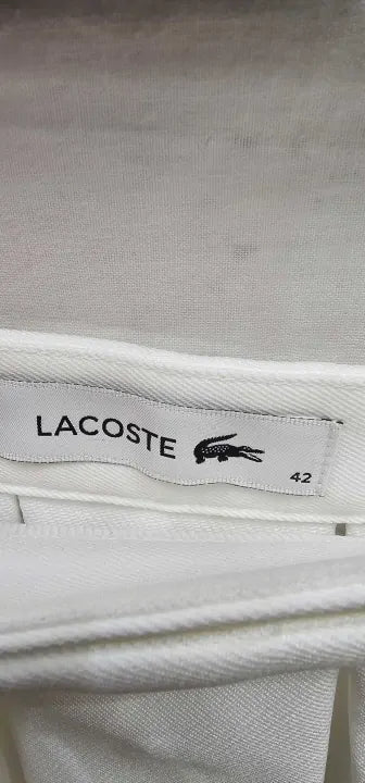 Lacoste - White Pleated Cotton Blend Mini Skirt - White Size: 42
