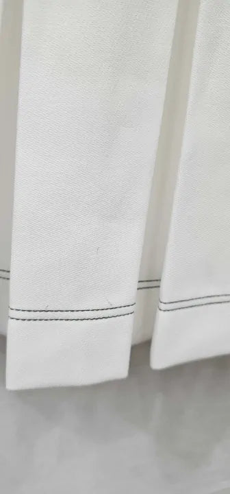 Lacoste - White Pleated Cotton Blend Mini Skirt - White Size: 42