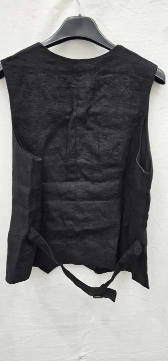N°· Eleven - Black Linen Waistcoat - Black Size: L