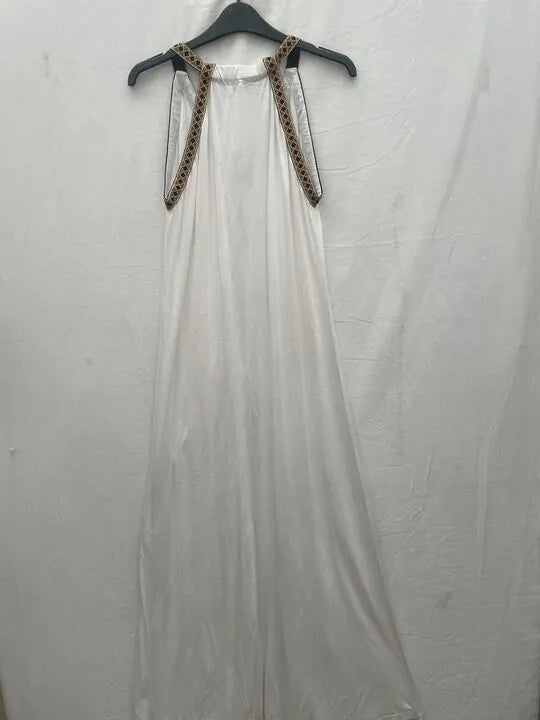 N°· Eleven - White Jersey Trim Maxi Dress Size: Small