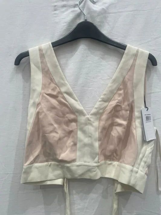 Reiss - Nude Rosalia Co-ord Crop Top Size: Uk 10