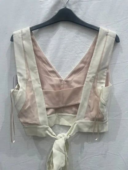 Reiss - Nude Rosalia Co-ord Crop Top Size: Uk 10