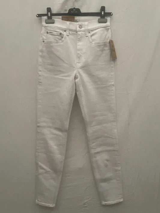 Polo Ralph Lauren - White High Rise Slim Stretch Jeans Size: 25
