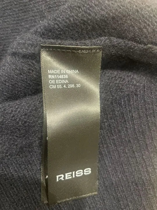 Reiss - Navy Edina Roll Neck Wool Cashmere Jumper Size: Medium