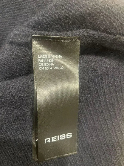 Reiss - Navy Edina Roll Neck Wool Cashmere Jumper Size: Medium