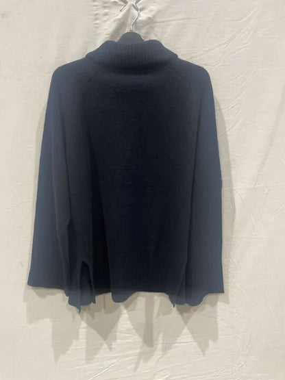 Reiss - Navy Edina Roll Neck Wool Cashmere Jumper Size: Medium