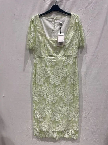 L K Bennett - Light Green Posy Dress Size: Uk 12