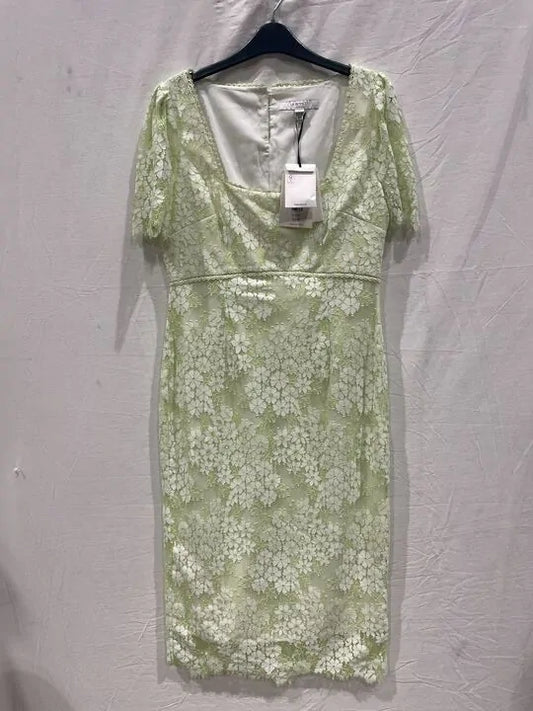L K Bennett - Light Green Posy Dress Size: Uk 12