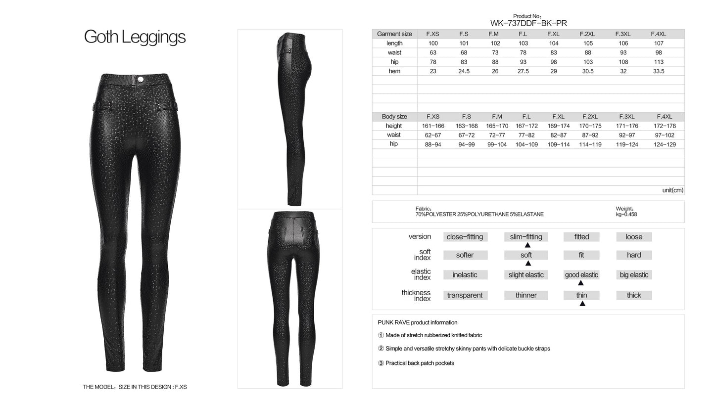 Punk Rave Ravenna Leggings – Black Prism Finish