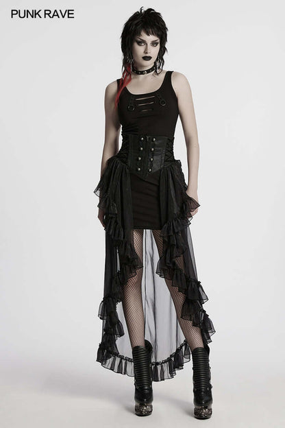 Punk Rave Dila Romantic Chiffon Skirt