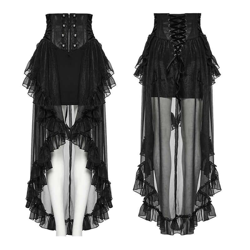 Punk Rave Dila Romantic Chiffon Skirt