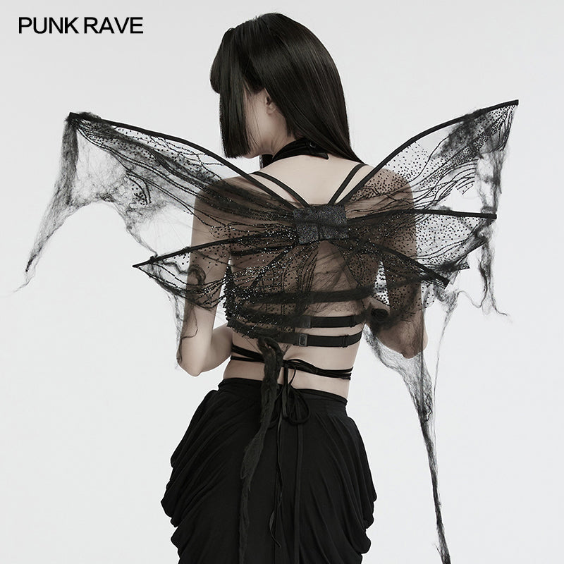 Punk Rave Morrigan Gothic Butterfly Wings - Black