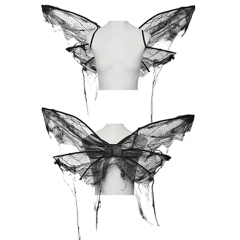 Punk Rave Morrigan Gothic Butterfly Wings - Black